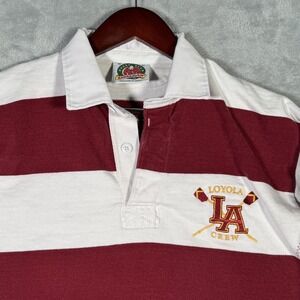 Loyola LA Crew Shirt‎ Long Sleeve Mens M Maroon White Rugby Rowing Barbarian